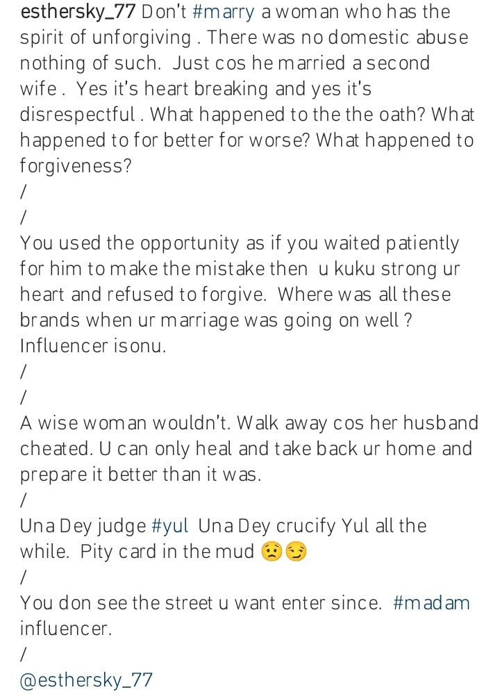 “You Refused To Forgive Your Husband” - Esther Nwachukwu Mocks May Edochie, Blames Her For Son’s Death