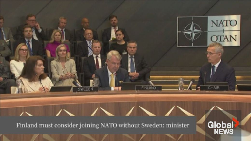 Click to play video: 'Finland must consider joining NATO without Sweden: minister'