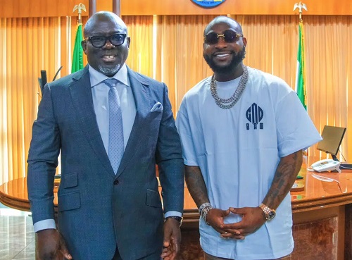 Davido Excited As He Meets Newly Elected Delta Governor, Sheriff Oborevwori (Photos)