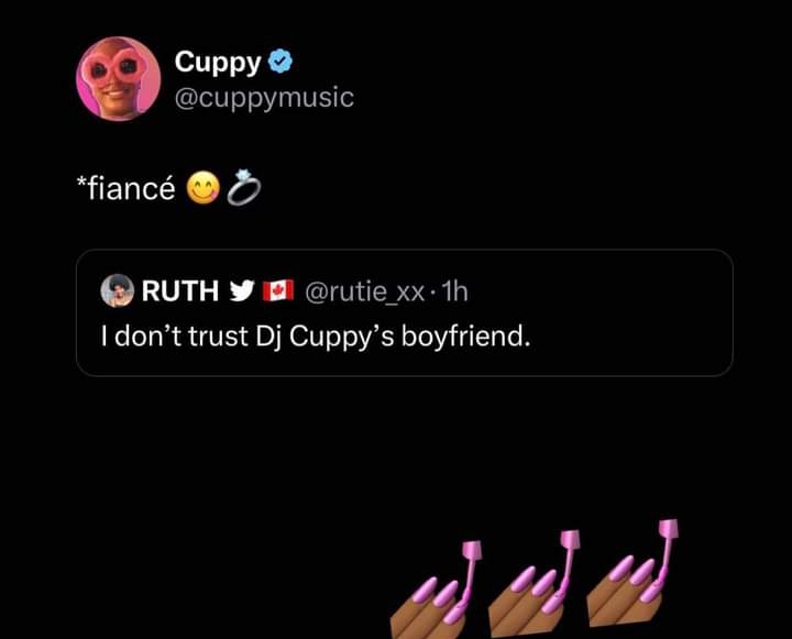 DJ Cuppy Replies Lady Who Said She Doesn’t Trust Her Boyfriend, Ryan Taylor