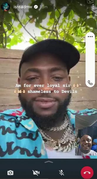 “Am forever Loyal sir” Israel DMW Reconciles with Davido, Shames His Haters