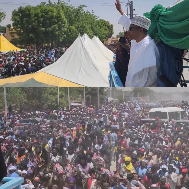 Katsina Residents Troop Out En-Mass For Durbar Celebration In Honor Of Buhari [Video]