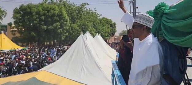 Katsina State Residents Troop Out En-mass As They Hold Durbar Celebration In Honor Of Former President Buhari (Videos)