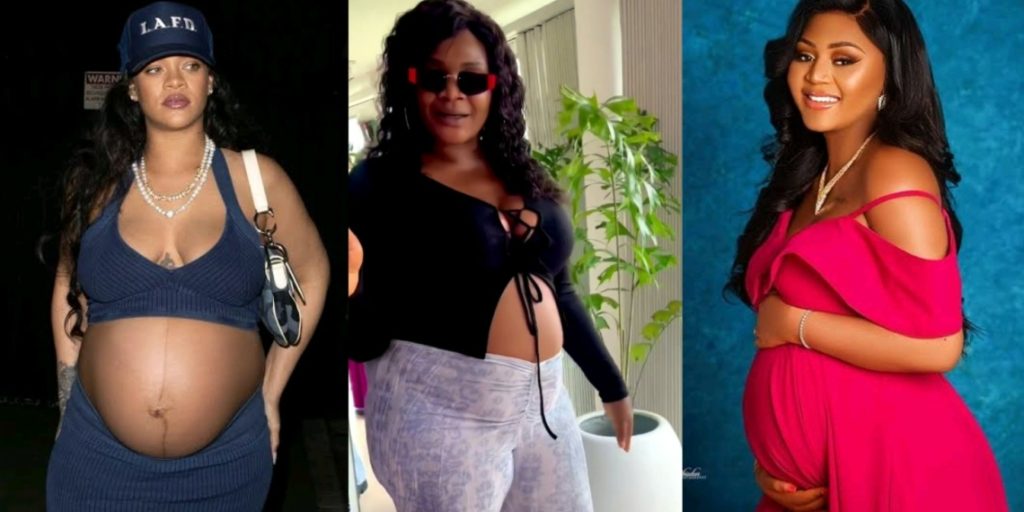 Uche Ogbodo Flaunts Baby Bump, Replies Trolls Comparing Her To Rihanna, Regina Daniels