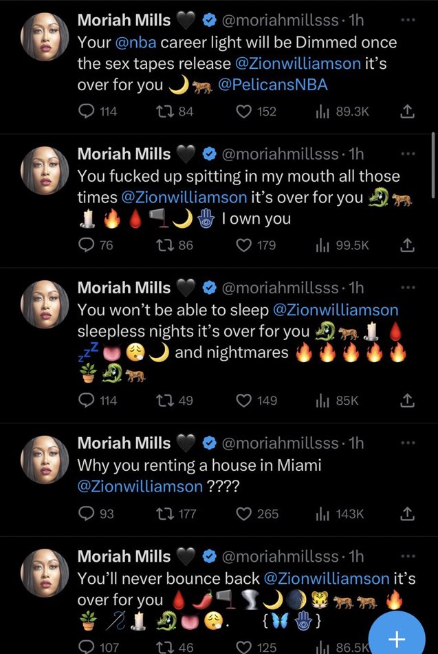 P0rnstar, Moriah Mills Threatens To Release Zion Williamson's Sεx Tapes After He Cheated On Her