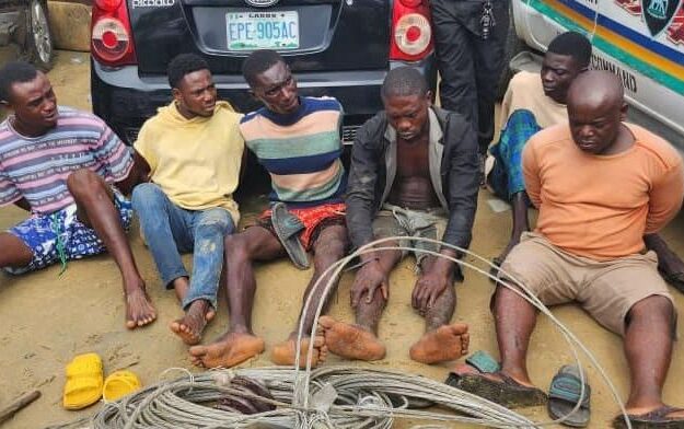Six Arrested For Vandalizing Electrical Installations In Bayelsa (Photos)