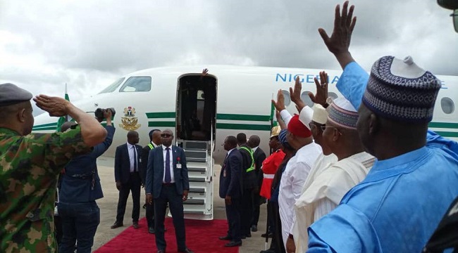 President Tinubu Departs Nigeria To Attend Financial Pact Summit In France [Photos]