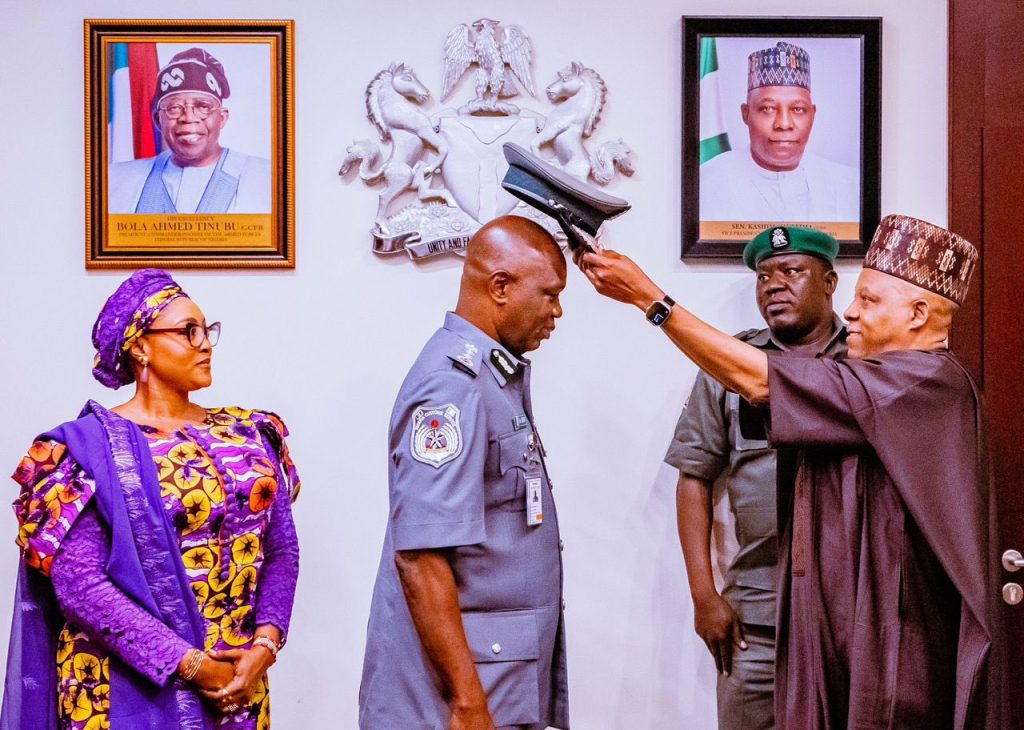 VP Kashim Shettima Decorates New Customs Boss, Adewale Adeniyi [Photos]