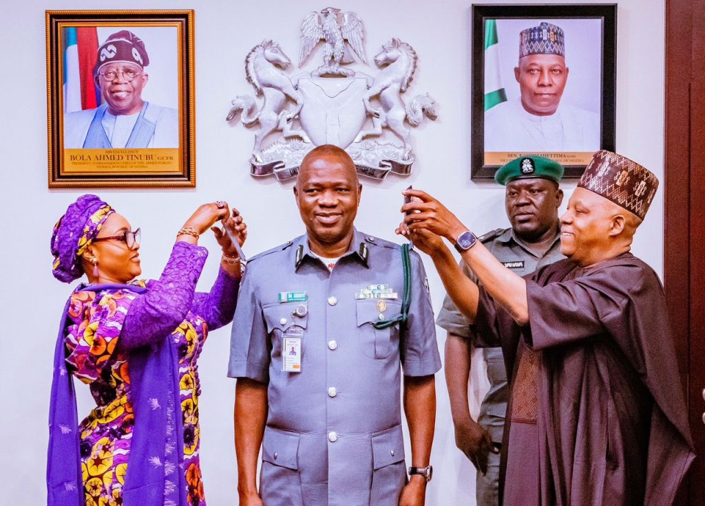 VP Kashim Shettima Decorates New Customs Boss, Adewale Adeniyi [Photos]