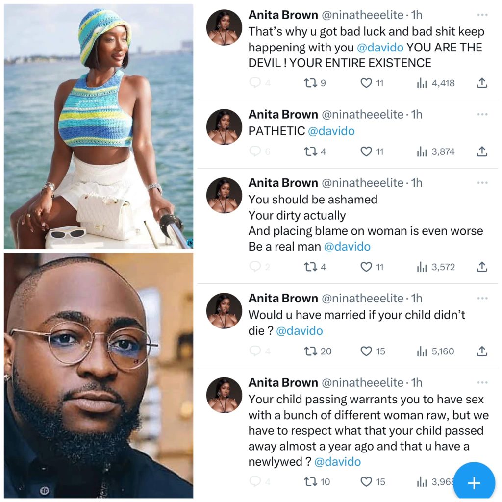 "You Called Chioma 'Manic', Would You've Married Her If Your Child Didn’t Die?" - Anita Brown Slams Davido,