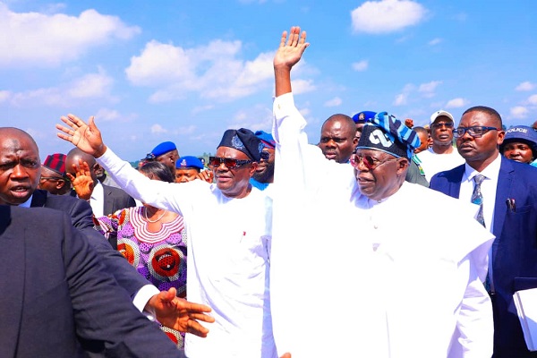 Jubilation As Wike Receives Tinubu In Rivers For Project Inaugurations [Photos/Video]