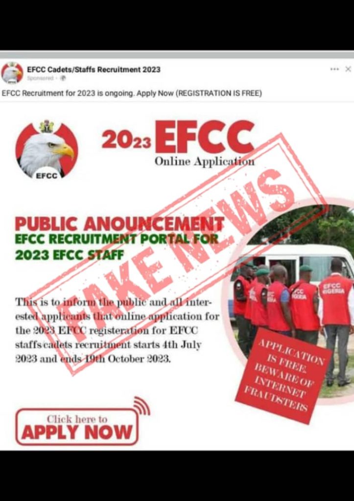 Beware Of Fraudsters, We're Not Recruiting - EFCC Warns 3