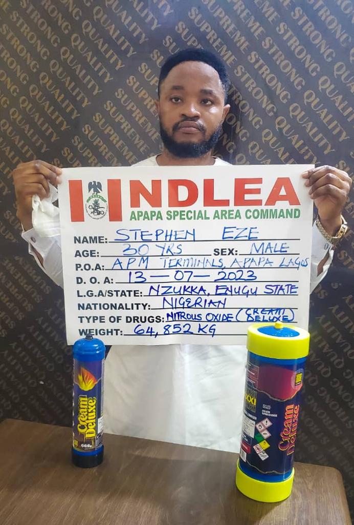 NDLEA Intercepts 64,863kg 'Laughing Gas' Consignments At Lagos Port, Imo, Arrests 3 Suspects 6