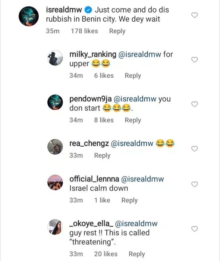 "Try This Rubbish In Benin” – Isreal DMW Threatens James Brown After Claiming His Look Cost N4.3m [Video]