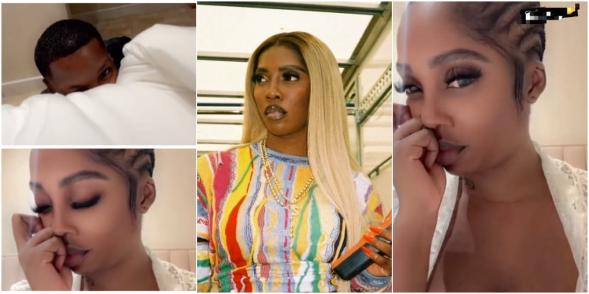 Tiwa Savage Shares Video Of Herself With Mystery Man In Bedroom