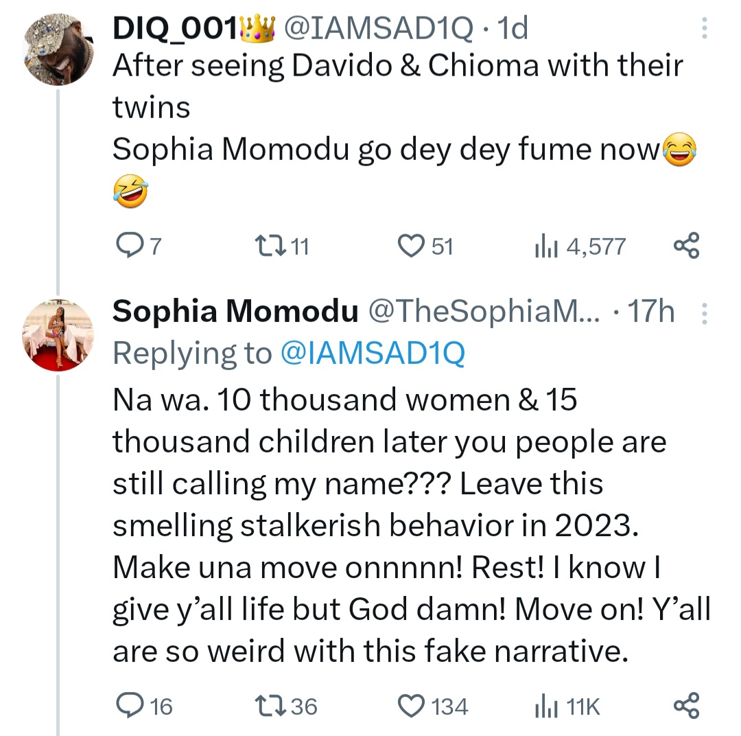 “After 10,000 Women And 15,000 Children” – Sophia Momodu Shades Davido And Chioma