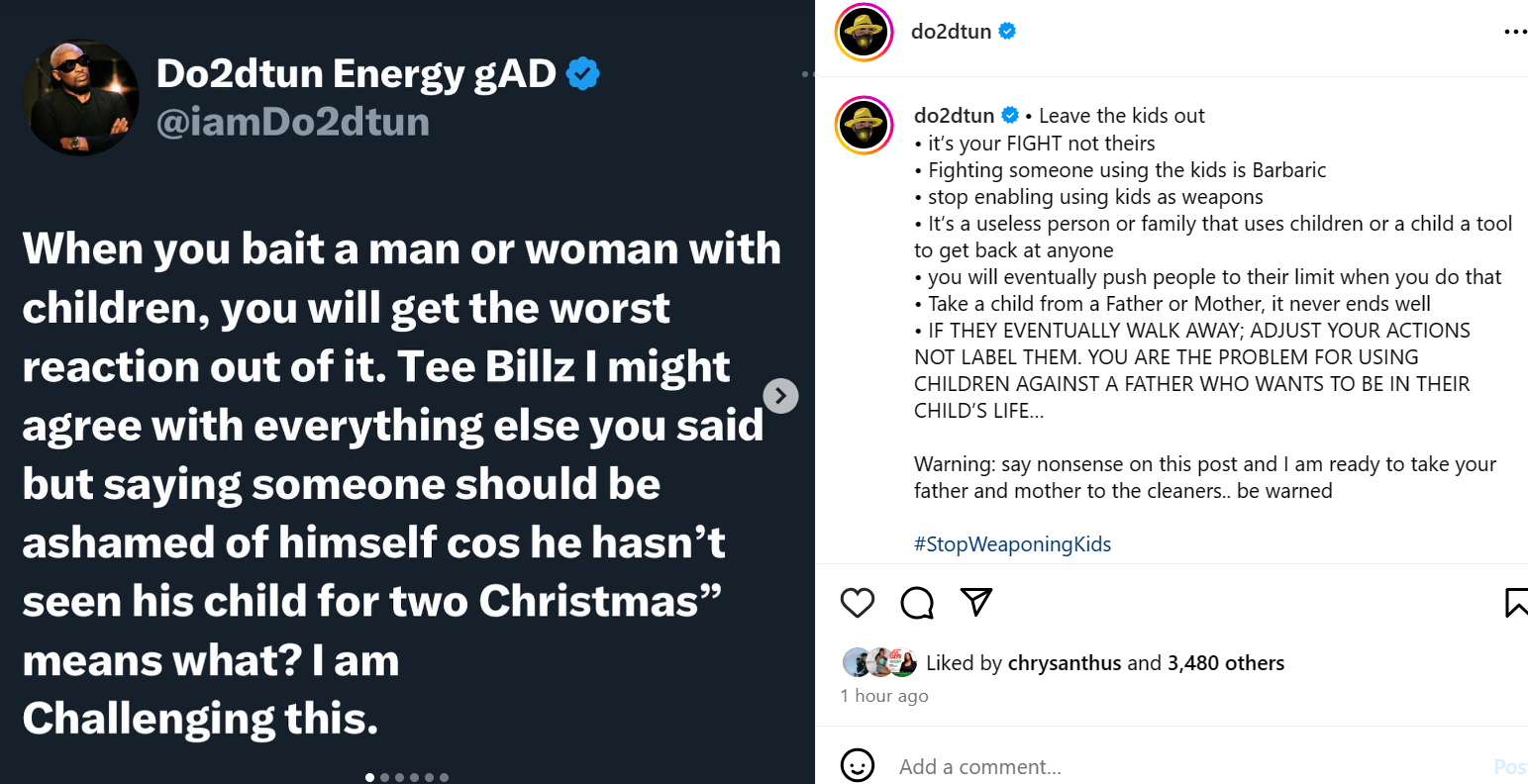 "Fighting Someone Using Kids Is Barbaric" - OAP Dotun Tackles Teebillz Over Feud With Davido