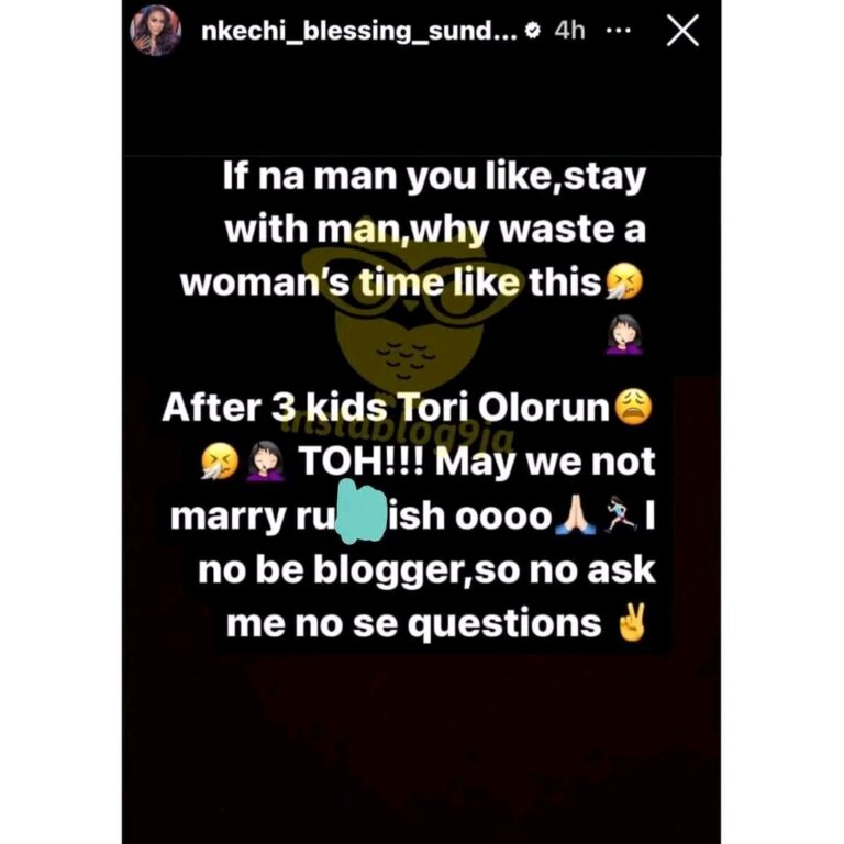 Nkechi Blessing Calls Out Man Who Came Out As Gay After Having 3 Kids With Woman 1