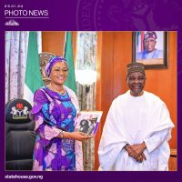 Oluremi Tinubu receives Gowon, African Biblical Leadership Initiative at State House