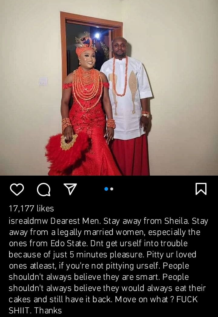 “Stay Away From Sheila” – Isreal DMW Warns Men, Vows Not To Move On From Estranged Wife 2