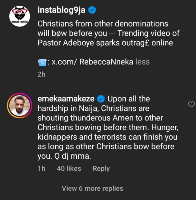 Emeka Amakaeze Tackles Pastor Adeboye Over His Prayer Against Christians From Other Churches [Video]