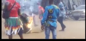 February 25, the Day Masquerade Burnt to Death in Anambra (Video)
