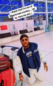 I Escaped From Tinubu’s Hands – Man Praises God At Airport As He Relocates To UK (Video)