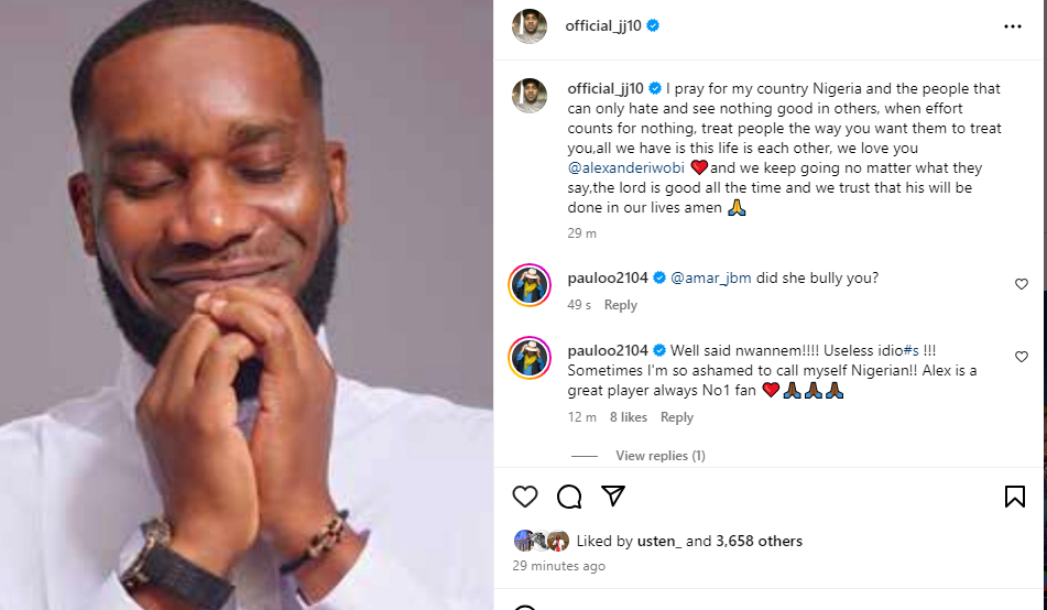 Jay Jay Okocha Address Nigerians Bullying His Nephew, Alex Iwobi On Social Media