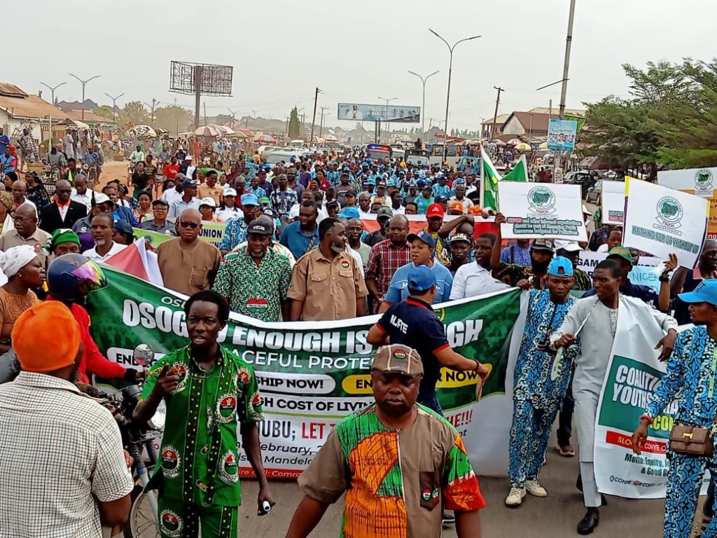 Nigeria Labour Congress Leads Protest in Osun 1