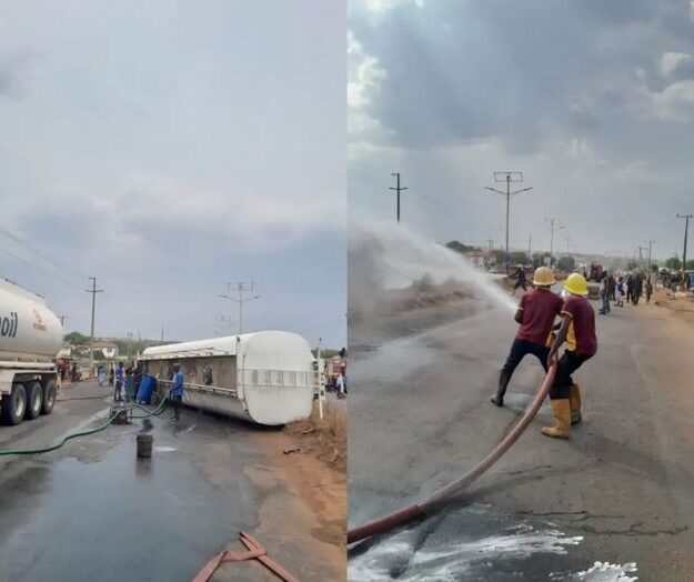 Fire Disaster Averted In Ilorin As Tanker With 50,000 Litres Of Petrol ...