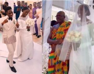 First Photos/Videos From The Church Wedding Of Gospel Artiste, Moses Bliss, And His Ghanaian Bride, Marie Wiseborn