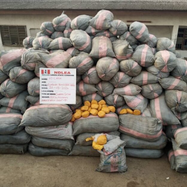 NDLEA Launches Massive Raids In Lagos, Abuja, Kano, Others, Seizes 44,948kg Drugs, Arrests 4 Kingpins (Photos)