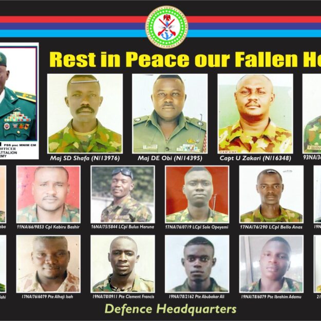 Nigerian Army Releases Names And Photos Of 17 Soldiers Killed In Delta Community