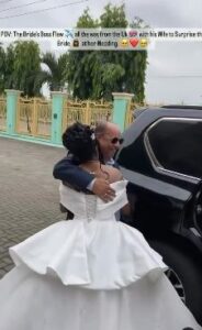 Nigerian Lady Overjoyed As Her Boss Flies To Nigeria From UK For Her Wedding Ceremony (Video)