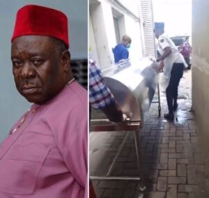 Video Of Mr Ibu’s Body Leaving The Hospital To His Hometown