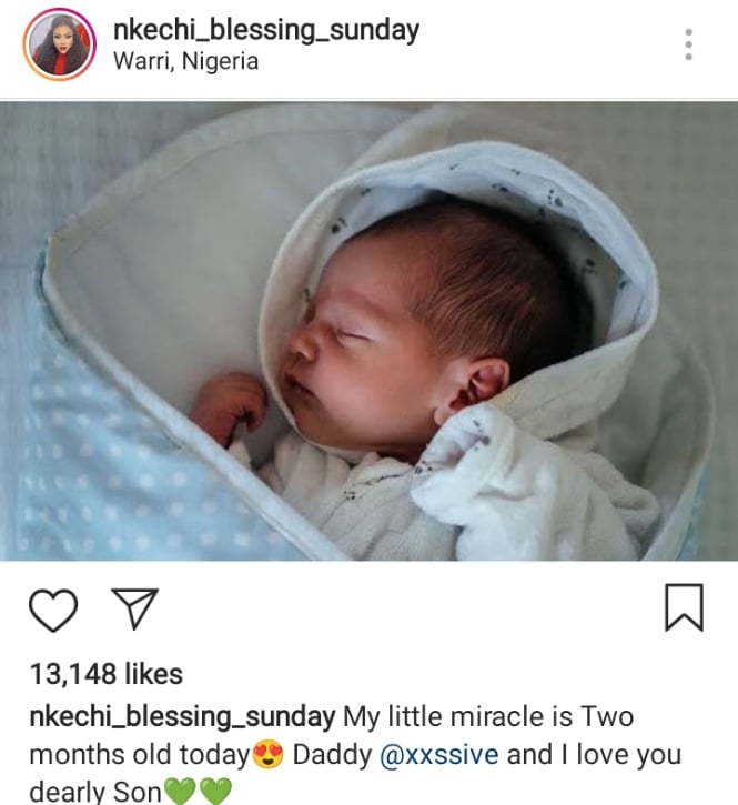 Nkechi Blessing Announces Birth Of Baby Boy With Her Boyfriend, Xxssive