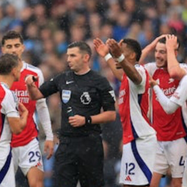 Trossard Claims Not To Have Heard Whistle Before Red Card Against Man City